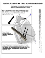 Polaris Pro XP / R seat belt retainers (2019 - 2025)