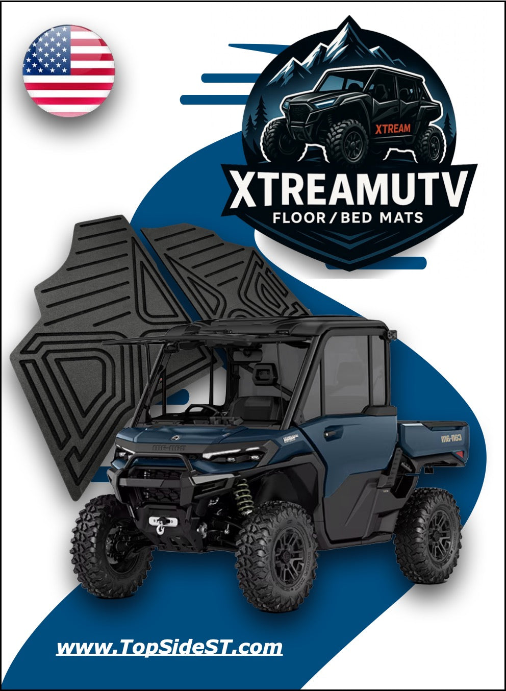CAN-AM Defender HD11 HD 9mm Rubber Mats (2026 - current)