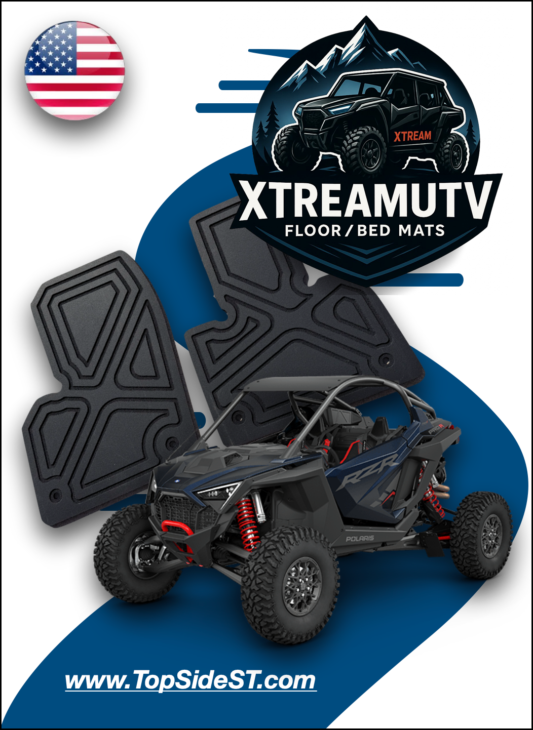Polaris Pro XP / Pro R HD 9mm Rubber Mats (2019 - current)